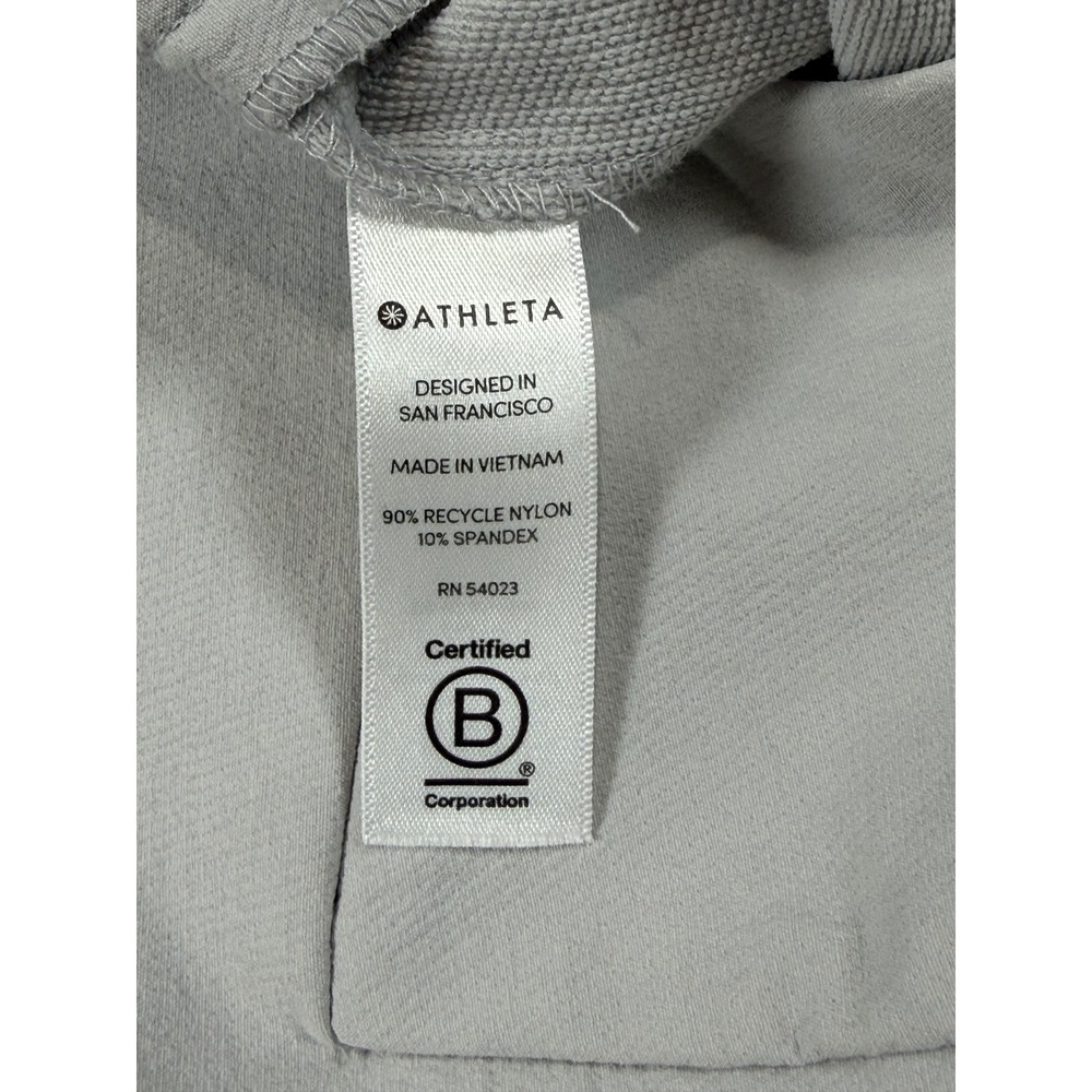 Athleta Delancey Skyline Straight Leg Pants Beige High‎ Rise Hem Slit Womens 8 - Picture 9 of 10